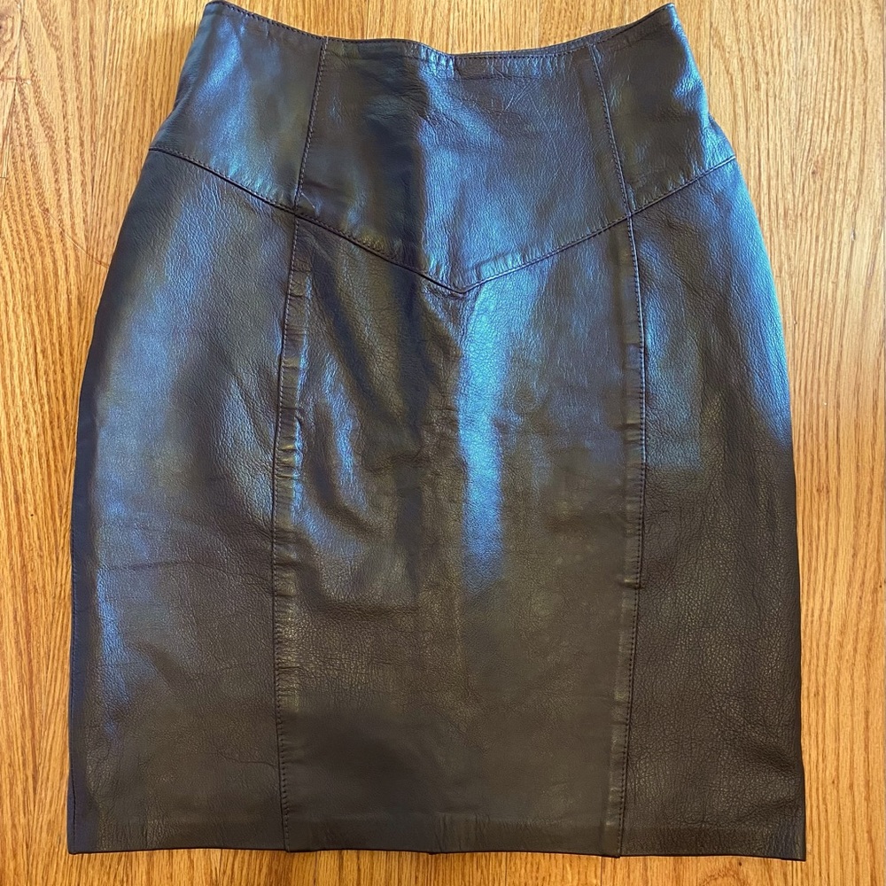 Nordstrom LNR Petite Leather Skirt